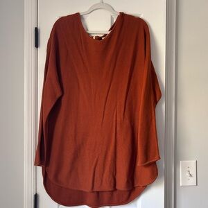 Michael Kors Burnt Orange Knit Tunic with Back Zipper Detail